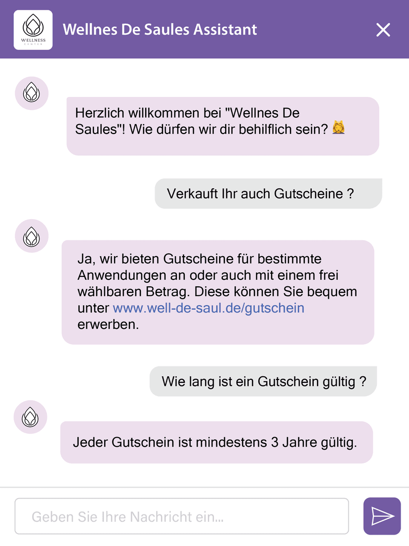 Bietet ihr auch Gutscheine zum Verkauf an?
